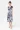 thienafashion.com - Dress Line A coordinating sleeves- Blue and white flowers multi color